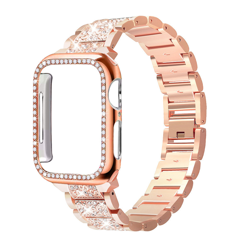 Smartwatch Luxury Watches For Women - Apple Watch 밴드용 케이스 + 블링