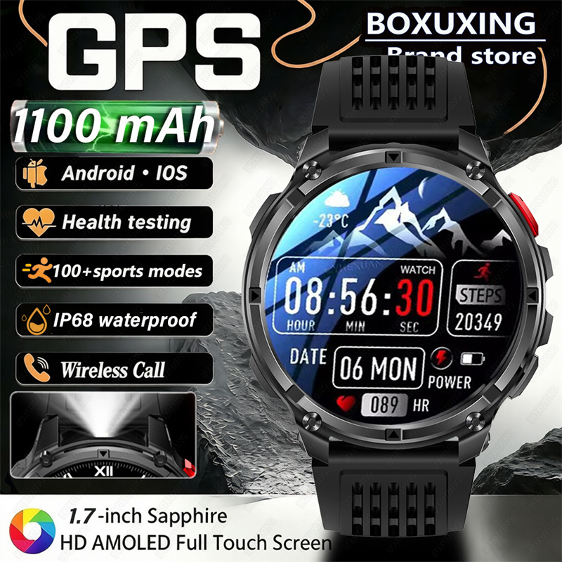 Smartwatch Watches For Men With Gps - 2026 신형 1100mAh 대용량 배터리 GPS