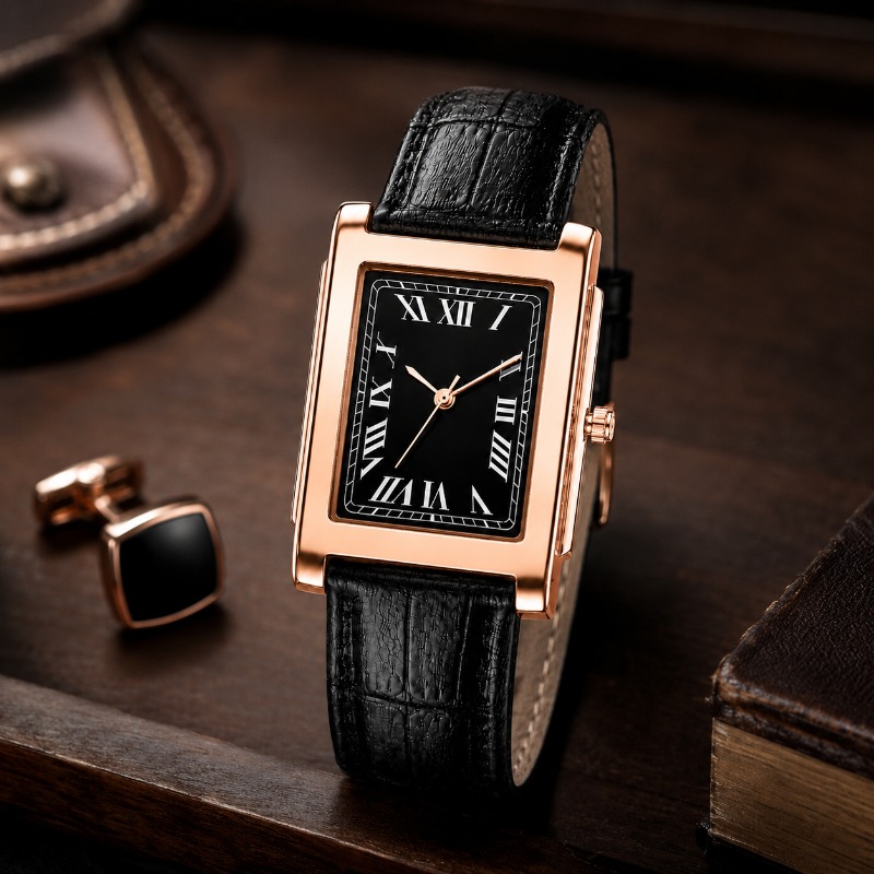 Watches Not Smartwatch - 클래식 비즈니스 남성용 시계 사각형 로마