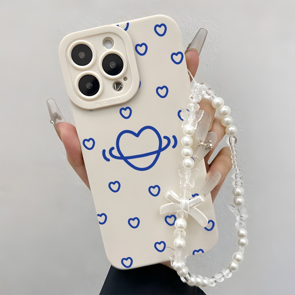 Samsung Galaxy Strap - 블루 하트 폰 케이스 삼성 갤럭시