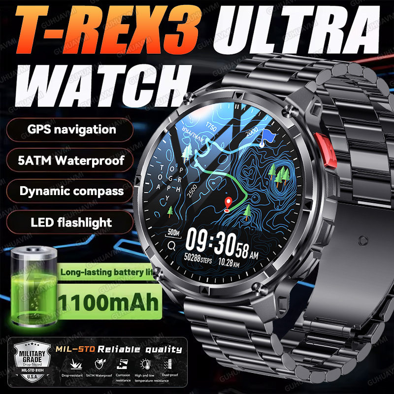 Smartwatch Watches For Men With Gps - 2026년 신제품 T-Rex3 울트라 1100mAh 밀리터리