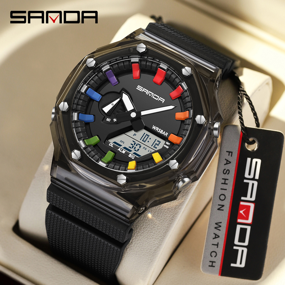 Smartwatch Army Watches For Men - SANDA 3341 디지털 LED 시계 남성용