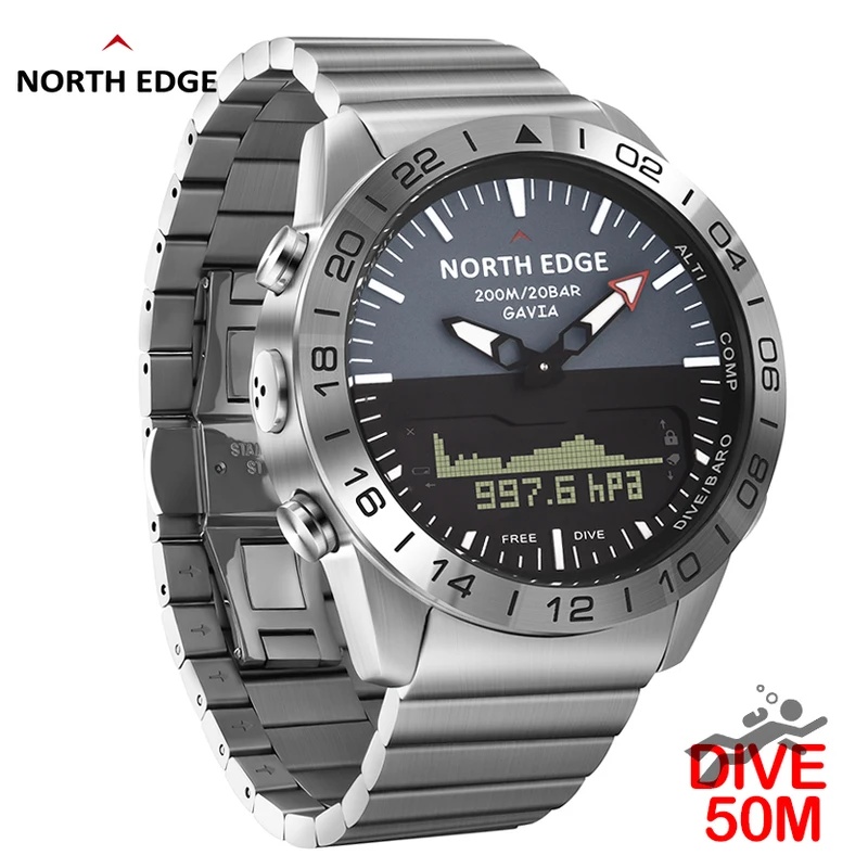 Smartwatch Army Watches For Men - NORTH EDGE 남성용 다이브 시계 군용