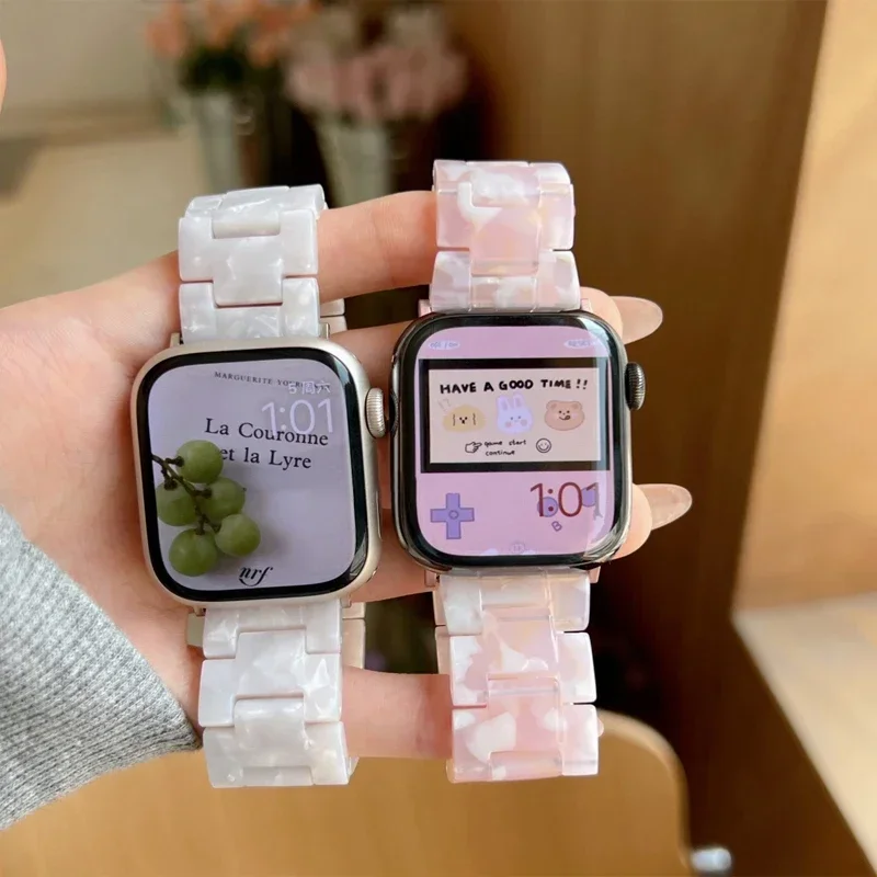 애플 워치용 럭셔리 송진 스트랩, 울트라 2 밴드, 4 - Smartwatch Luxury Watches For Women 리뷰 및 가격