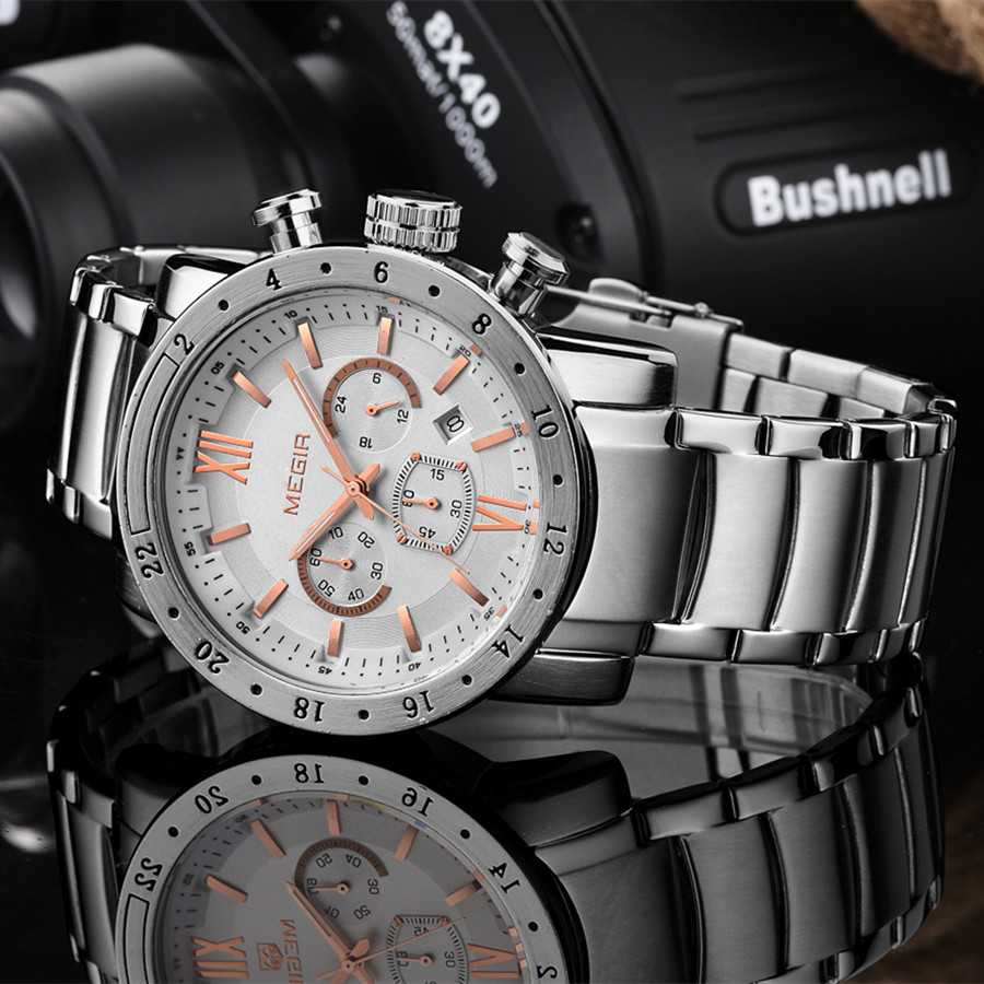 MEGIR 스테인레스 스틸 캐주얼 시계 남성용 방수 발 - Smartwatch Casual Watches For Men 리뷰 및 가격