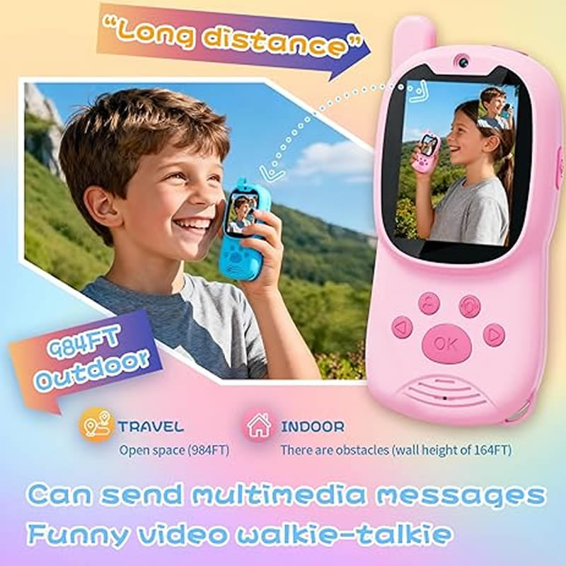워키토키 귀여운 2팩 충전식 어린이용 비디오 2인치 고 - Smartwatch Watches For Children 리뷰 및 가격