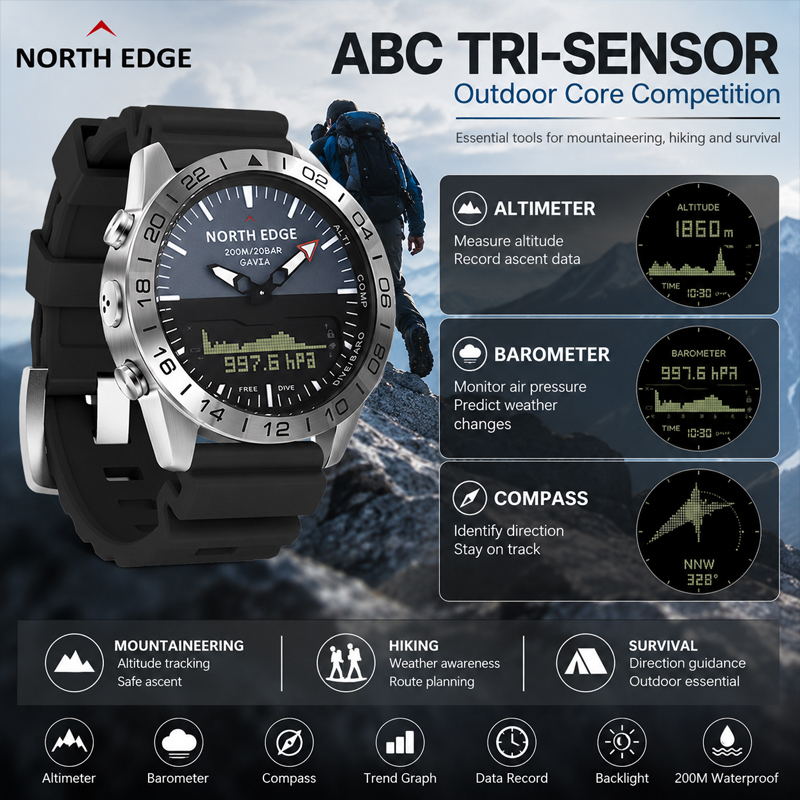NORTH EDGE 남성용 다이브 시계 군용 고급 풀  - Smartwatch Army Watches For Men 리뷰 및 가격