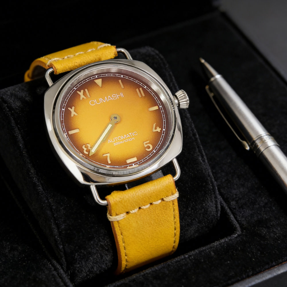 46mm 빈티지 남성용 시계, ST3600 수동식 기계 - Leather Watch Strap 리뷰 및 가격