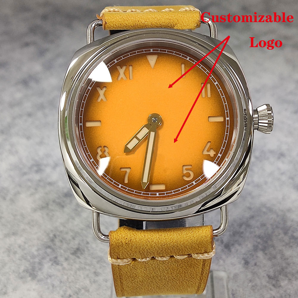 46mm 빈티지 남성용 시계, ST3600 수동식 기계 - Leather Watch Strap 리뷰 및 가격
