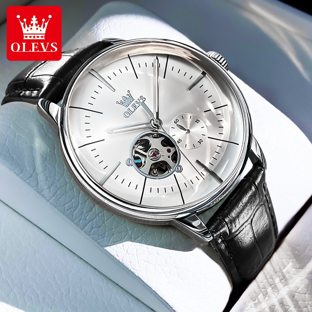 OLEVS 6708 패션 남성용 시계 가죽 스트랩 오리 - Leather Watch Strap 리뷰 및 가격