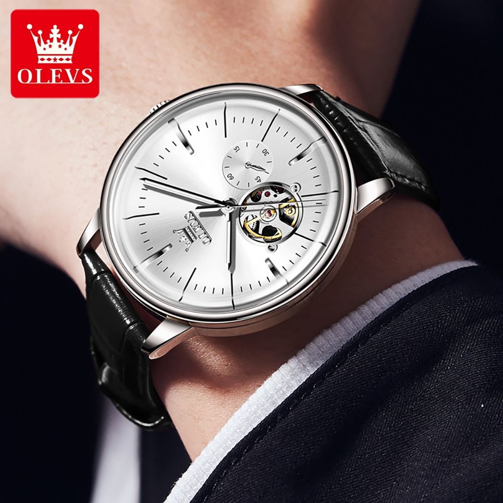 OLEVS 6708 패션 남성용 시계 가죽 스트랩 오리 - Leather Watch Strap 리뷰 및 가격