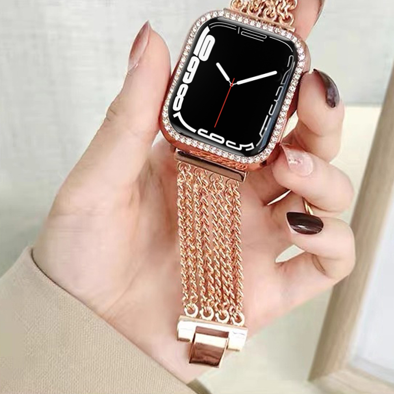 애플 워치용 Starlight 밴드, 스테인리스 스틸  - Smartwatch Luxury Watches For Women 리뷰 및 가격
