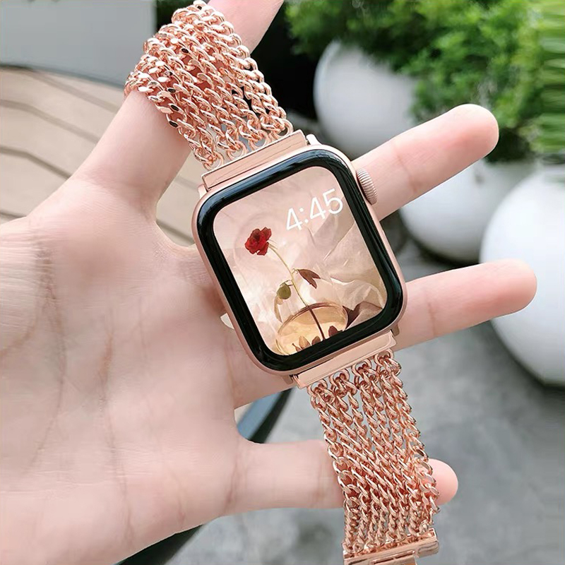 애플 워치용 Starlight 밴드, 스테인리스 스틸  - Smartwatch Luxury Watches For Women 리뷰 및 가격