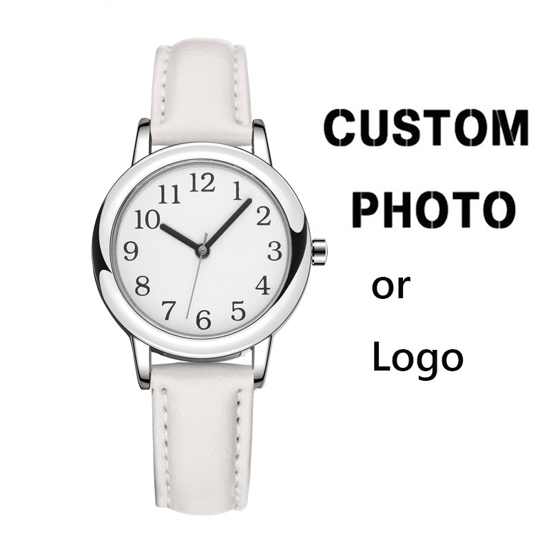 화이트 스트랩 슬림 맞춤 여성 시계 개인화 인쇄 맞춤  - Leather Watch Strap 리뷰 및 가격