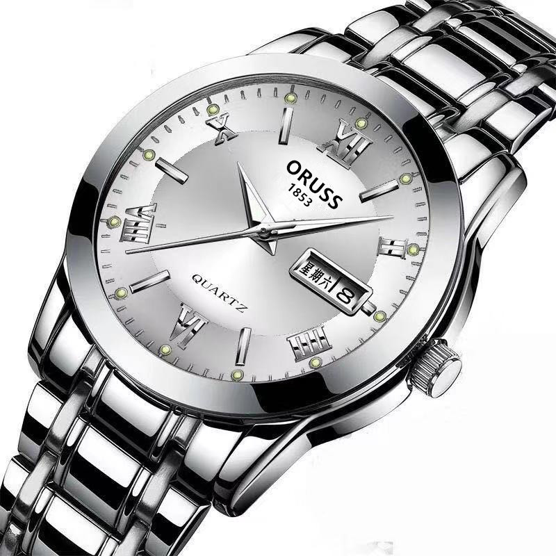 남성용 쿼츠 시계 달력이 있는 초박형 스틸 손목시계 남 - Watches Not Smartwatch 리뷰 및 가격