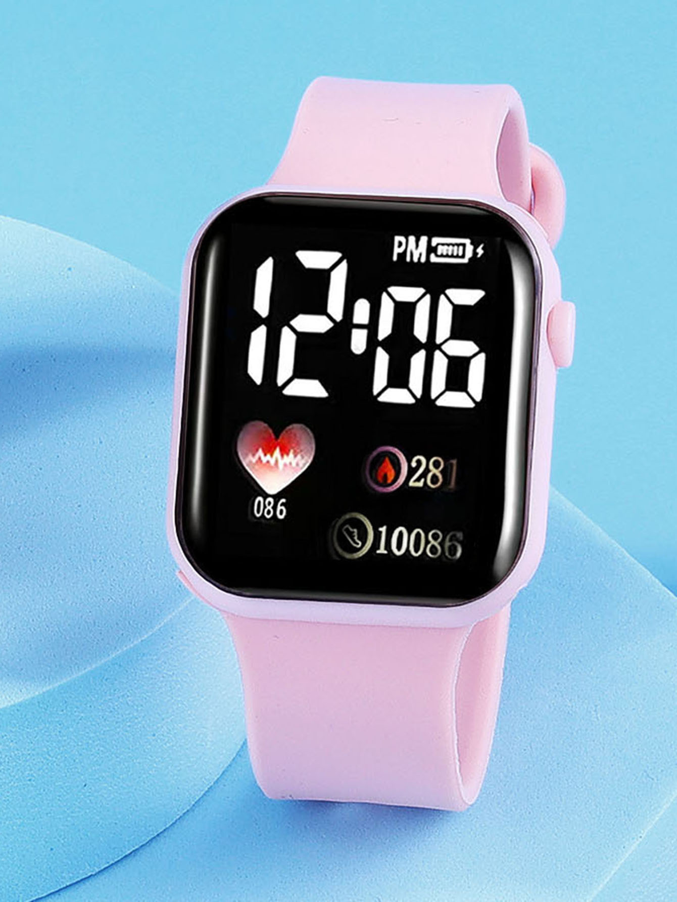 LED 실리콘 사각 전자 시계 하트 패턴 장식 선물 시 - Watches Not Smartwatch 리뷰 및 가격