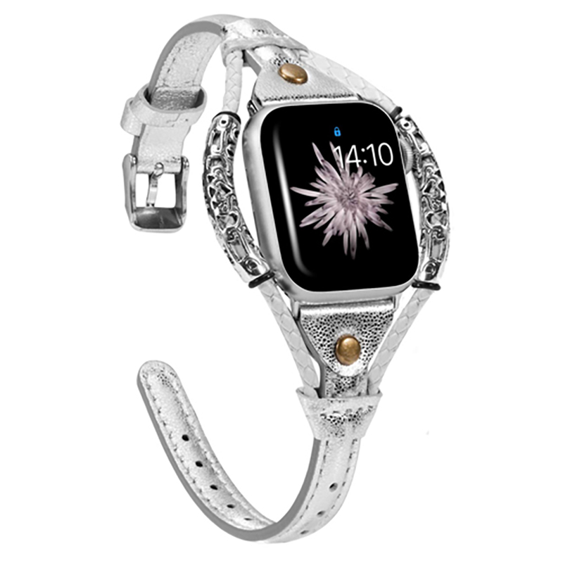애플 워치 밴드용 정품 가죽 스트랩, 럭셔리 팔찌, 아 - Smartwatch Luxury Watches For Women 리뷰 및 가격
