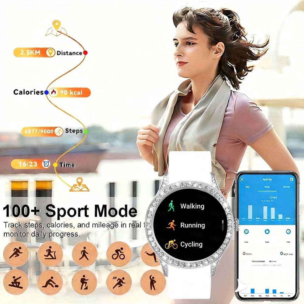 1.27인치 패션 스마트 워치, 여성용, 무선 통화,  - Smartwatch Watches Gift For Women 리뷰 및 가격