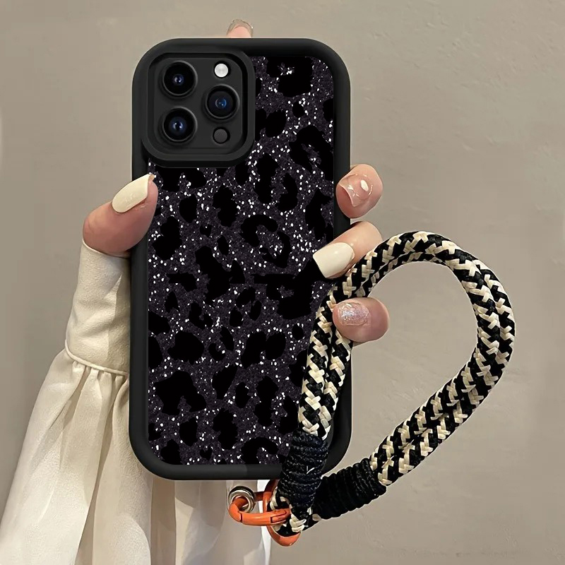 검은색 반점 표범 무늬 핸드 스트랩 폰 케이스 (삼성  - Samsung Galaxy Strap 리뷰 및 가격