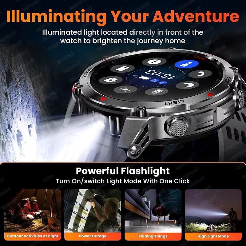 군용 540mAh GPS 스마트 시계 3ATM 방수 A - Smartwatch Watches For Men With Gps 리뷰 및 가격