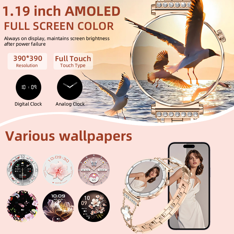 LIGE 럭셔리 스마트 워치 여성용 AMOLED 스크린 - Smartwatch Luxury Watches For Women 리뷰 및 가격