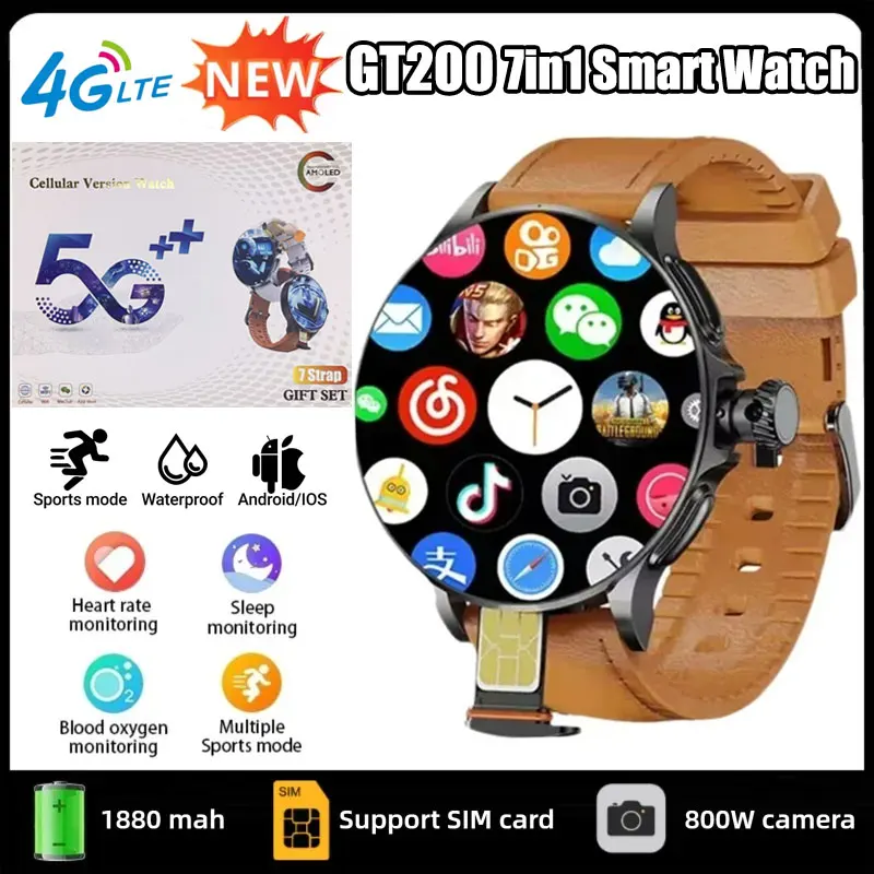 GT200 5G 스마트 워치, 1.95인치 AMOLED - Smartwatch Watches For Men With Gps 리뷰 및 가격