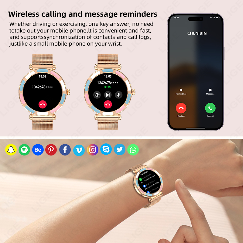 2026 LIGE 고급 스마트워치 (안드로이드, iOS - Smartwatch Luxury Watches For Women 리뷰 및 가격