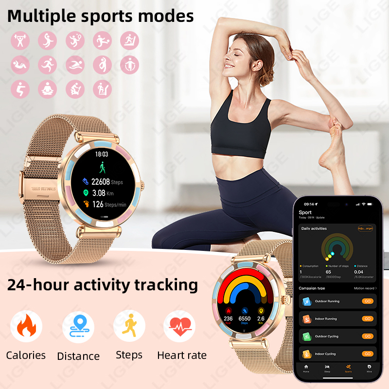 2026 LIGE 고급 스마트워치 (안드로이드, iOS - Smartwatch Luxury Watches For Women 리뷰 및 가격