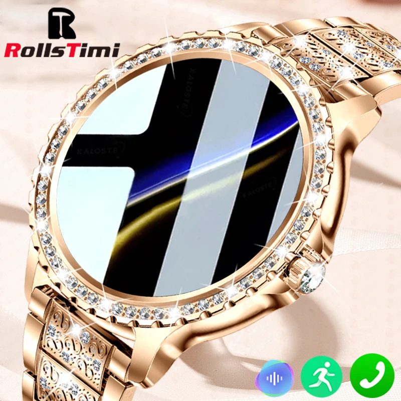 패션 럭셔리 골드 여성 스마트 시계 심박수 혈액 산소  - Smartwatch Luxury Watches For Women 리뷰 및 가격